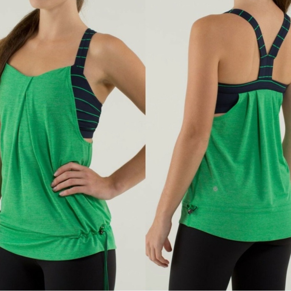 Lululemon Green Women's Sports Bra/Tank Top Combo